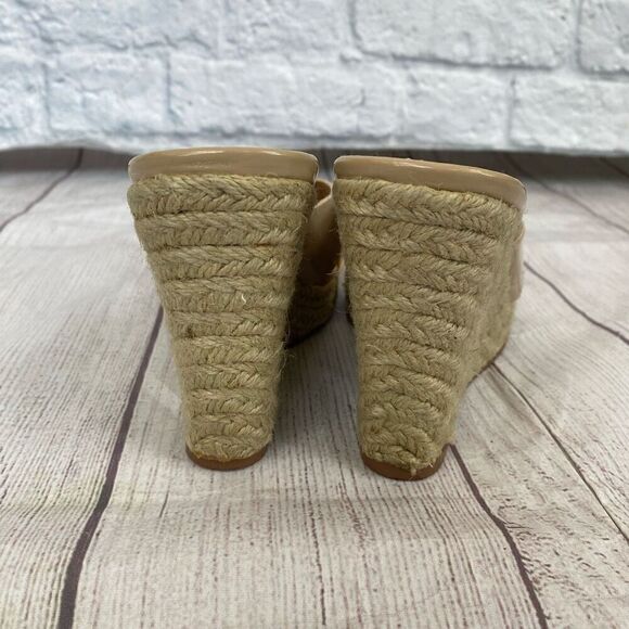 Kelsi Dagger open toe criss cross strap espadrille wedge sz 8 - Picture 2 of 9